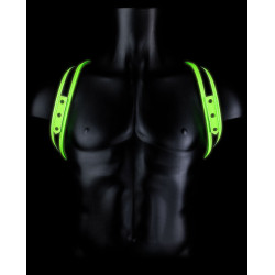 Ouch! Glow Harnais phosphorescent Sling Glow Noir-Vert Néon